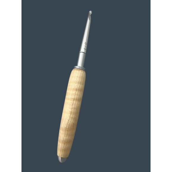 Crochet Hook Set Interchangeable Wood Handle 5 Sizes Kit Sawyer Creek Premium - Picture 3 of 9